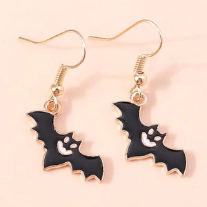 Halloween Bat Drop Earrings