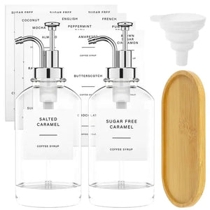 2 Pieces Coffee Syrup Dispenser Set