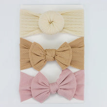 Load image into Gallery viewer, 3Pcs/Lot Knit Baby Headband Bow Set
