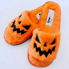 Load image into Gallery viewer, Halloween Pumpkin Slippers
