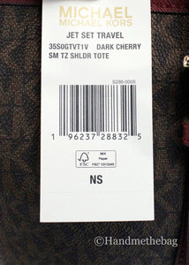 Michael Kors Dark Cherry Shoulder Tote