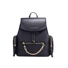 Load image into Gallery viewer, Michael Kors Medium Black Chain Backpack
