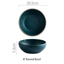 Load image into Gallery viewer, Retro Green Nordic Ceramic Tableware Set
