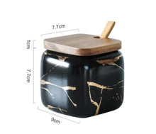 Load image into Gallery viewer, Marble Pattern Ceramic Kitchen Seasoning Tank Set
