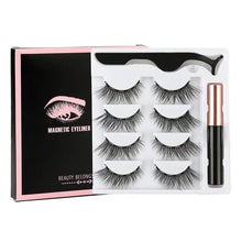 Load image into Gallery viewer, Magnetic Eyelashes Set with Waterproof Eyeliner and Tweezer
