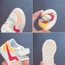 Load image into Gallery viewer, Retro Leather Multicolor Toddler Rubber Shoes
