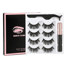 Load image into Gallery viewer, Magnetic Eyelashes Set with Waterproof Eyeliner and Tweezer
