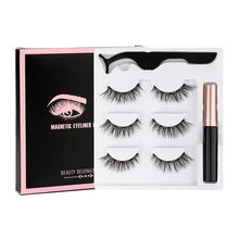 Load image into Gallery viewer, Magnetic Eyelashes Set with Waterproof Eyeliner and Tweezer
