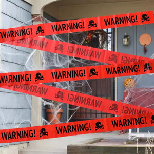 Halloween Warning Caution Tape Decoration - 2 Pcs