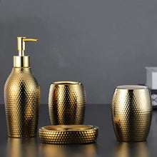 Load image into Gallery viewer, Golden Ceramic 4-Piece Bathroom Set
