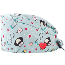 Load image into Gallery viewer, Cartoon Printed Nurse Hat 3 Pcs
