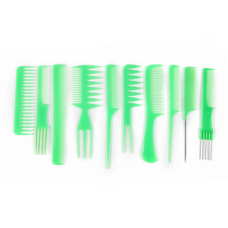 10 Pieces Professional Hair Combs Set