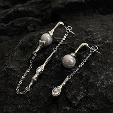 Load image into Gallery viewer, Pearl Long Drop Earrings
