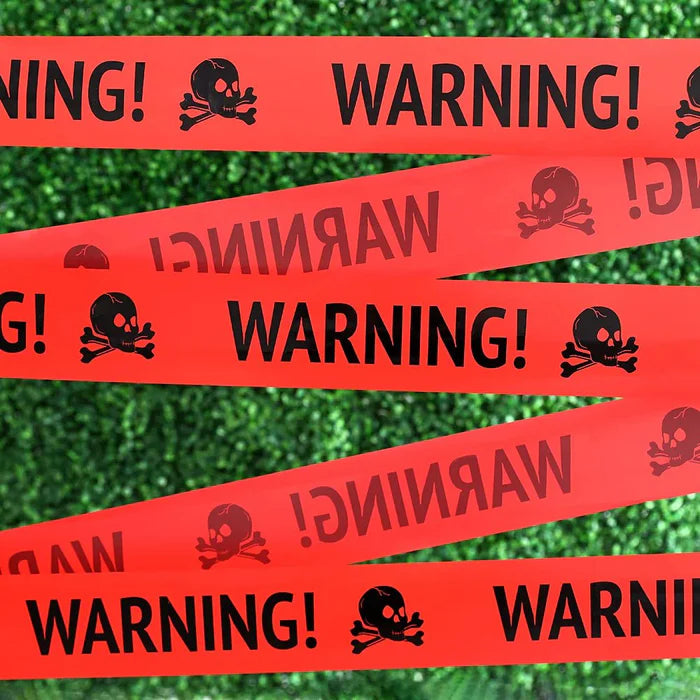 Halloween Warning Caution Tape Decoration - 2 Pcs