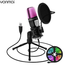 Load image into Gallery viewer, Gaming USB PC RGB Microphone YANMAI SF-666R
