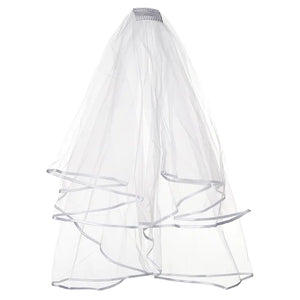 Halloween White Lace Bridal Veils with Comb