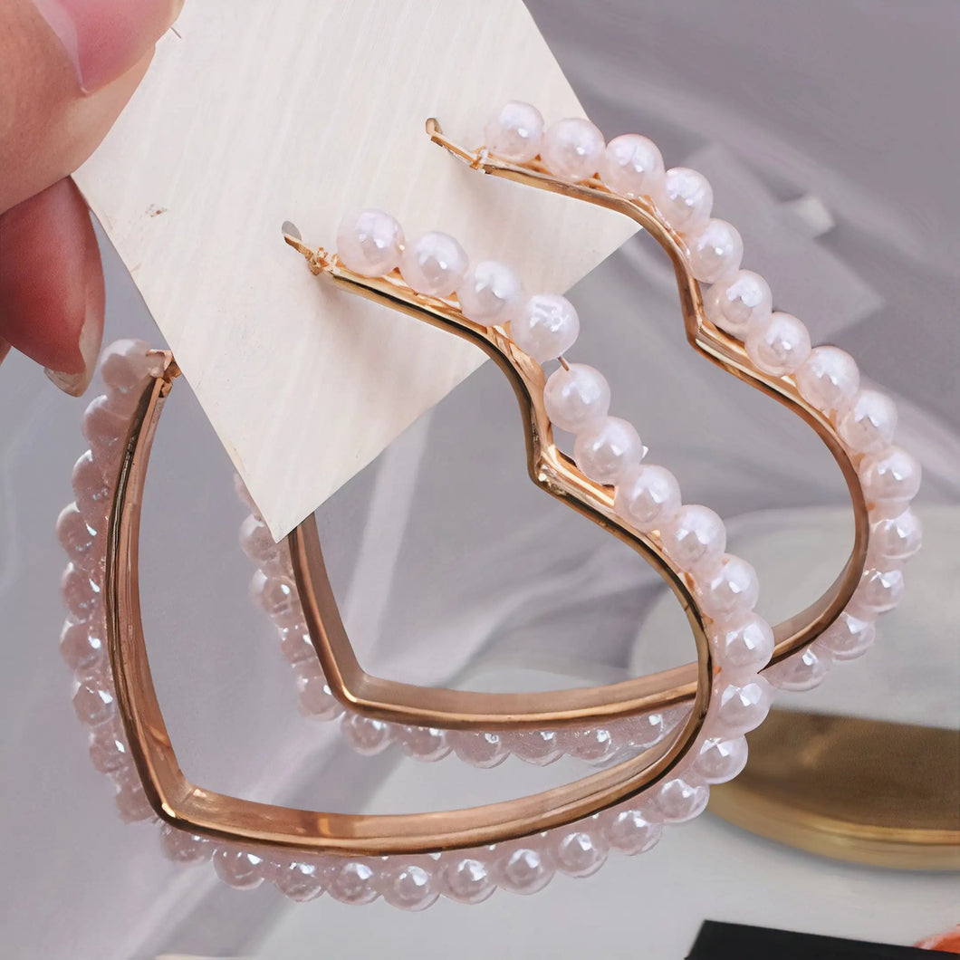 Dear Pearl Heart Earrings