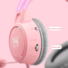 Load image into Gallery viewer, RGB Light Gamer Headset Cat Ear Gaming Headphones
