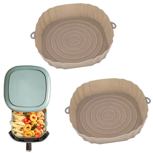 Reusable Silicone Air Fryer Basket Set