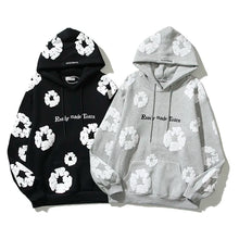 Load image into Gallery viewer, Retro Foam Kapok Print Letter Embroidery Hoodie Set
