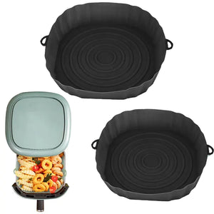 Reusable Silicone Air Fryer Basket Set