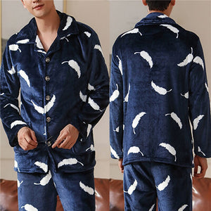 Men's Coral Fleece Sleepwear Pajamas