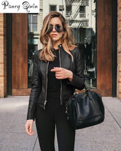 Load image into Gallery viewer, Faux Leather PU Jacket
