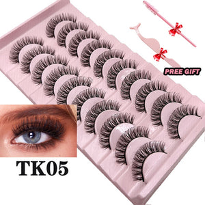 Lashes 10-Pairs Fluffy Mink