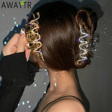 Load image into Gallery viewer, Hair Claw Crystal Pearl Clip
