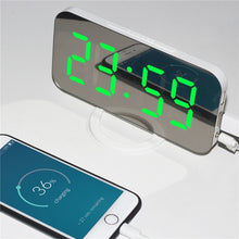 Load image into Gallery viewer, Digital LED Display Alarm Clock with 2 USB Output Ports
