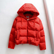 Load image into Gallery viewer, Cotton Padded Jacket Winter Hooded Parkas Women Casual Puffer Jacket
