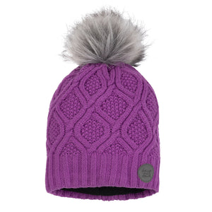 Little Girl's Purple Lined Wool Hat