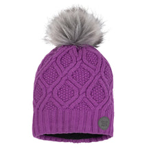 Load image into Gallery viewer, Little Girl&#39;s Purple Lined Wool Hat
