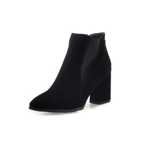 Faux Suede Ankle Boots