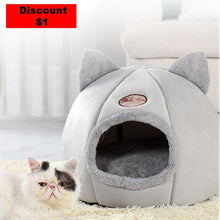 Load image into Gallery viewer, Cute Cat Ears Cat Bed
