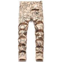 Load image into Gallery viewer, Men&#39;s Khaki Denim Skinny Jeans
