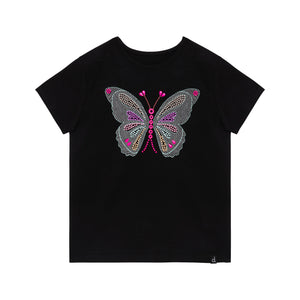 Little Girl's Studded Butterfly T-Shirt