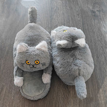 Load image into Gallery viewer, Cuddly Hug Cat Slippers
