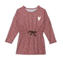 Load image into Gallery viewer, Little Girl&#39;s Printed Paws And Hearts Long Sleeve Tunic
