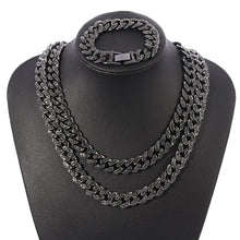 Load image into Gallery viewer, Iced Out Gun Black Necklace &amp; Bracelet
