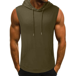 Men's Hooded Sleeveless Tank Top