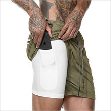 Load image into Gallery viewer, Men&#39;s 2-in-1 running shorts
