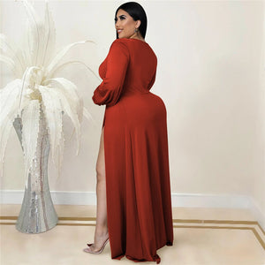 Plus Size Women's Long Sleeve Dress