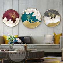 Load image into Gallery viewer, Abstract Colorful Circle Canvas Painting
