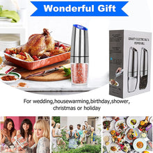 Load image into Gallery viewer, Electric Salt &amp; Pepper Mill Stainless Steel Set
