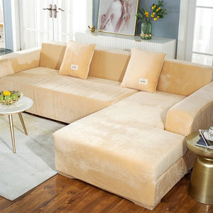 Shaped Sofa Velvet Covers for Living Room