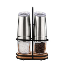 Load image into Gallery viewer, Electric Salt &amp; Pepper Mill Stainless Steel Set
