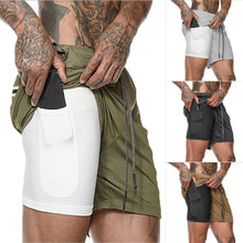 Load image into Gallery viewer, Men&#39;s 2-in-1 running shorts
