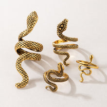 Load image into Gallery viewer, 4 Pcs/Set Texture Snake Ring
