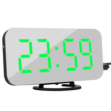 Load image into Gallery viewer, Digital LED Display Alarm Clock with 2 USB Output Ports
